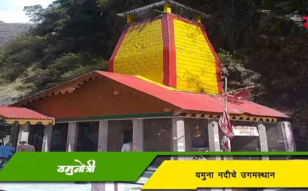 यमुनोत्री माहिती व इतिहास - यमुना नदीचे उगमस्थान